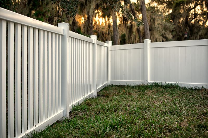Vinyl Fence with Landscaping